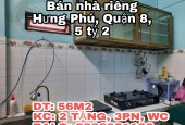 Bán nhà riêng Đường Hưng Phú, Quận 8, 56m2 giá rẻ